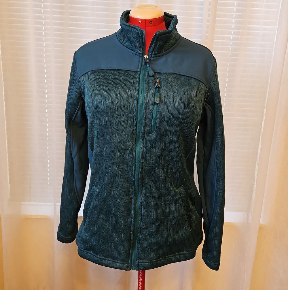 Swiss Tech Teal Full-Zip Utility Jacket